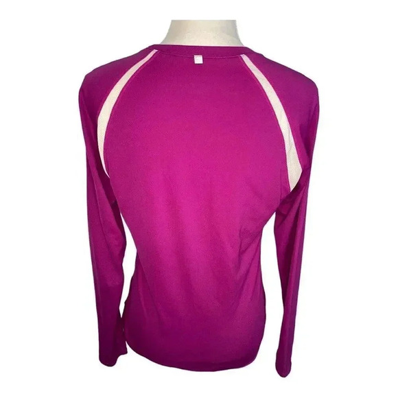 Nike Women’s Medium Dri-fit Long‎ Sleeved Workout Shirt in Burgundy - Picture 3 of 4